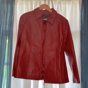 Dialogue Red Leather Jacket